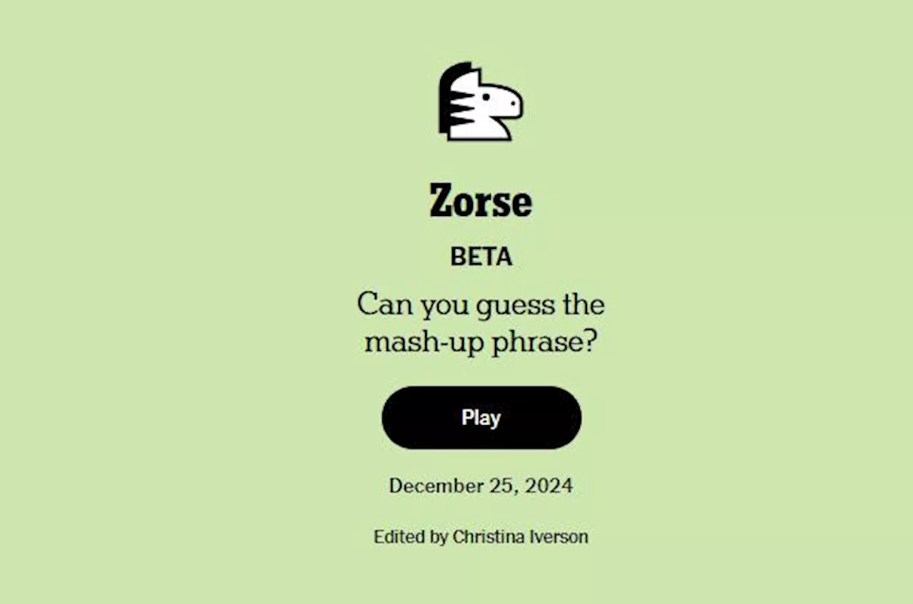 ‘Zorse’ Is A New Game Being Tested At The New York Times