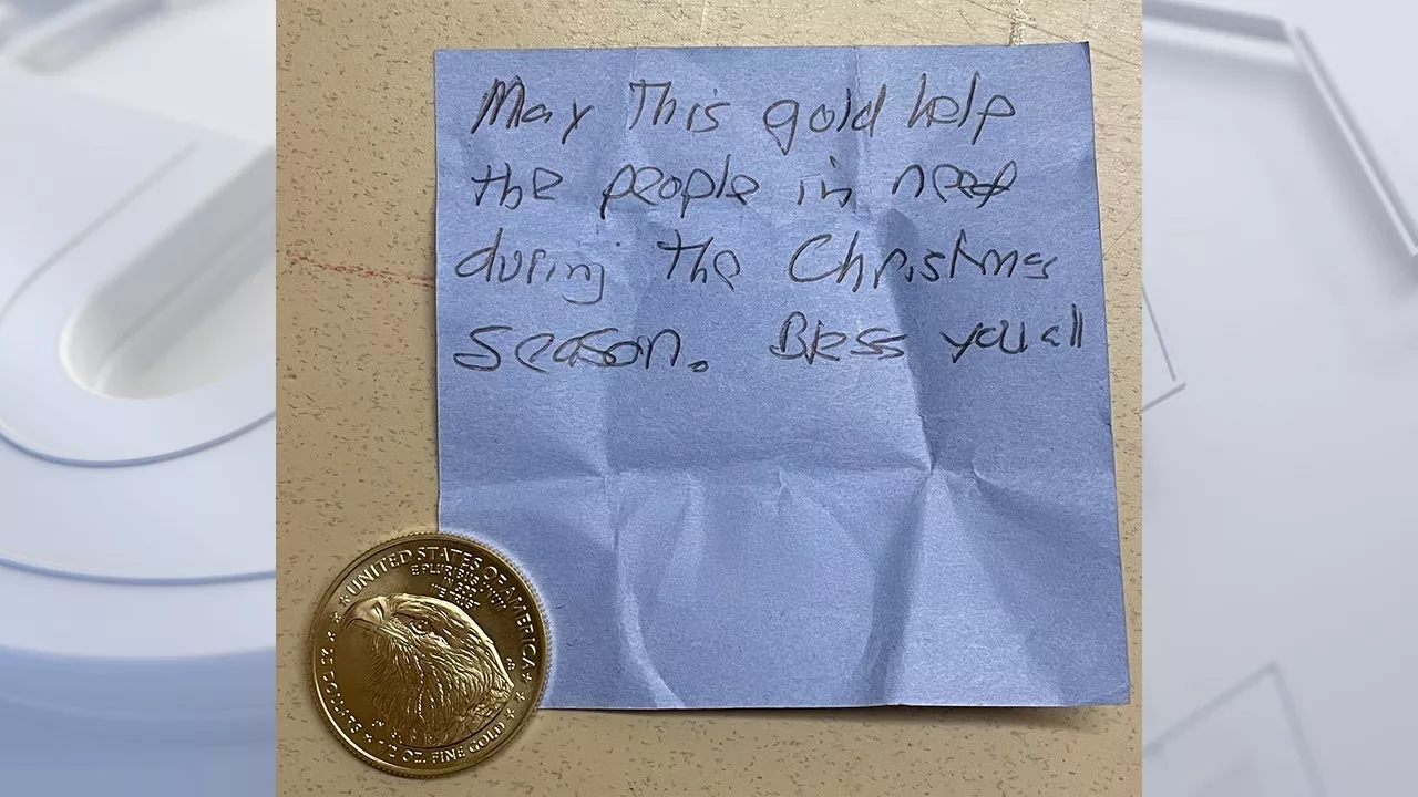 Gold coin donation found in Salvation Army kettle in Phoenix worth over $1,300