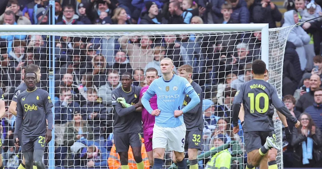 Crisis de Manchester City sigue en Boxing Day: Erling Haaland falló un penal y empataron 1-1 con Everton