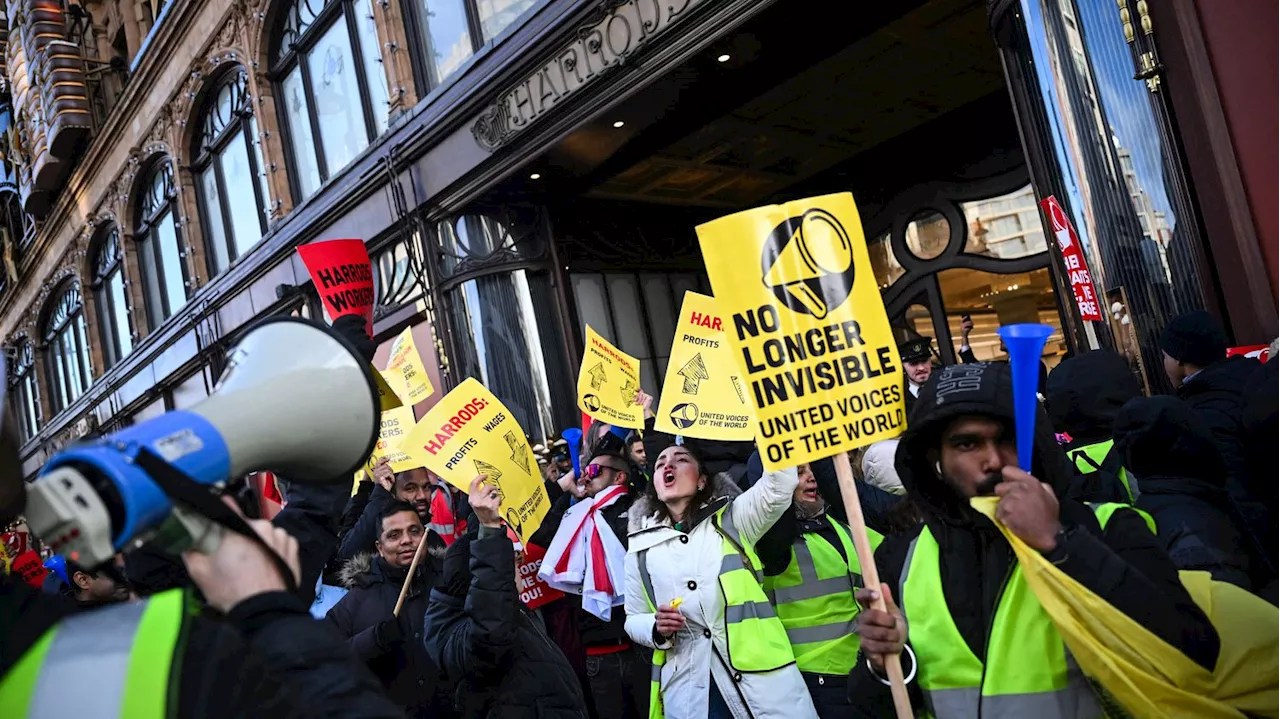 Harrods face à la grève des employés pour des salaires et des conditions de travail