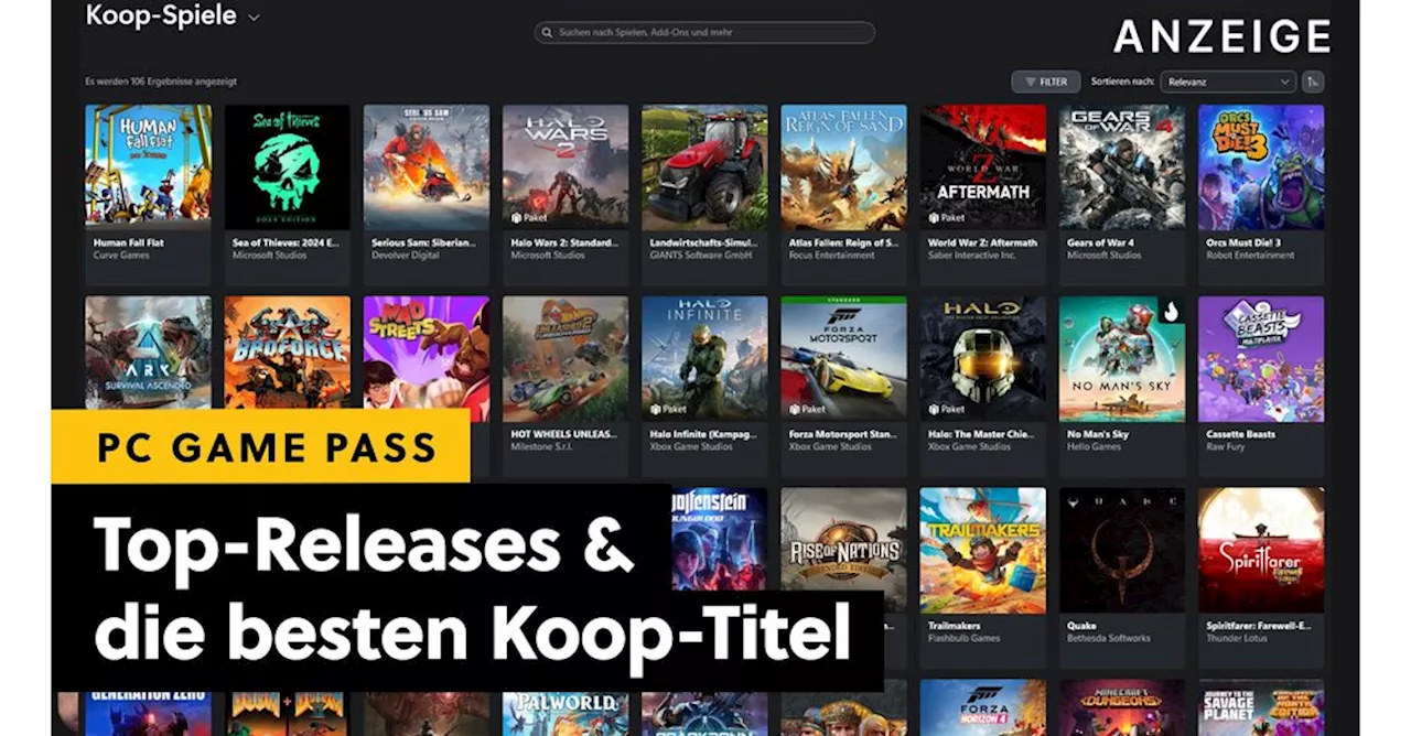 Die besten PC Game Pass Spiele für gemeinsame Gaming-Abende