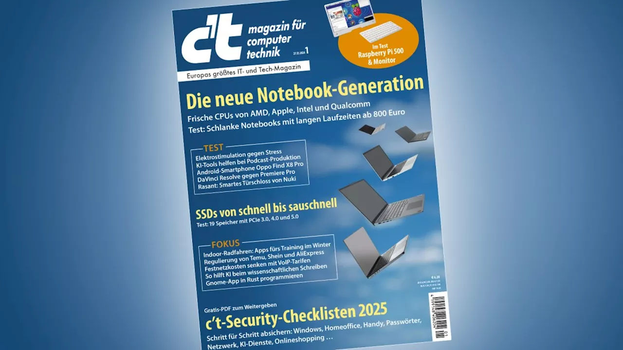 Blick ins Heft c’t 1/2025: Die c’t-Security-Checklisten 2025