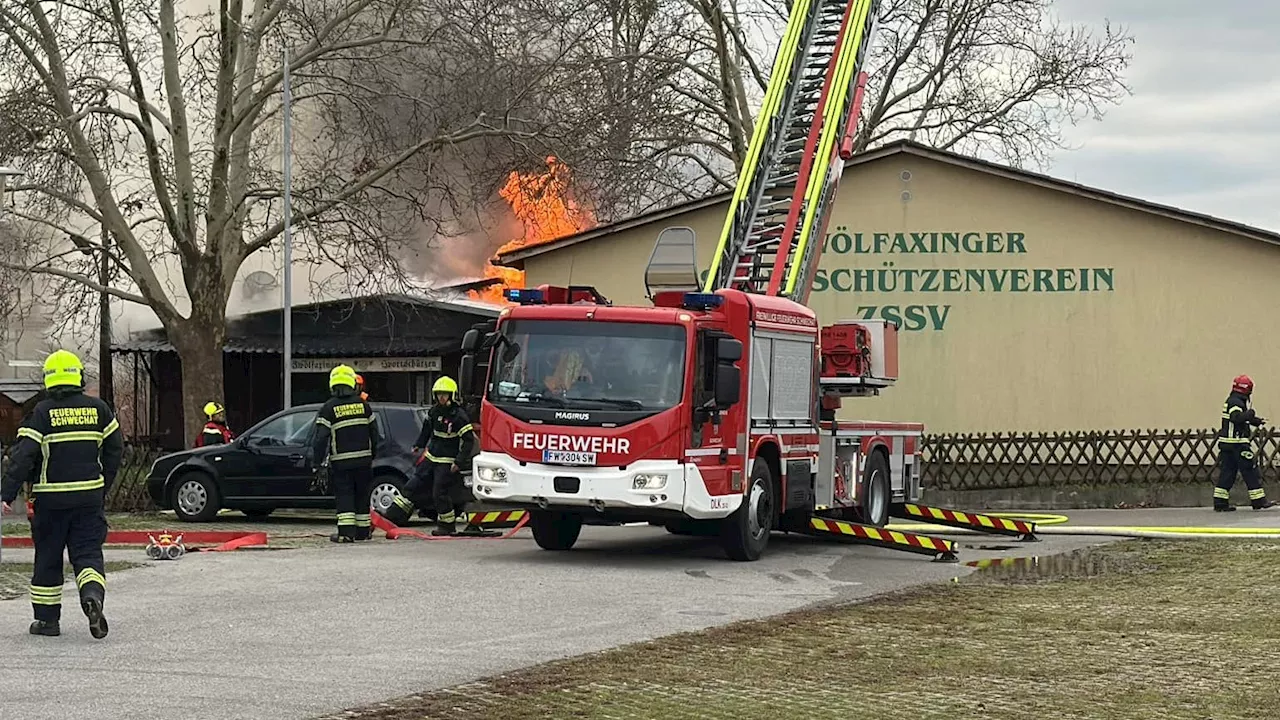 Großbrand im Schützenverein Zwölfaxing