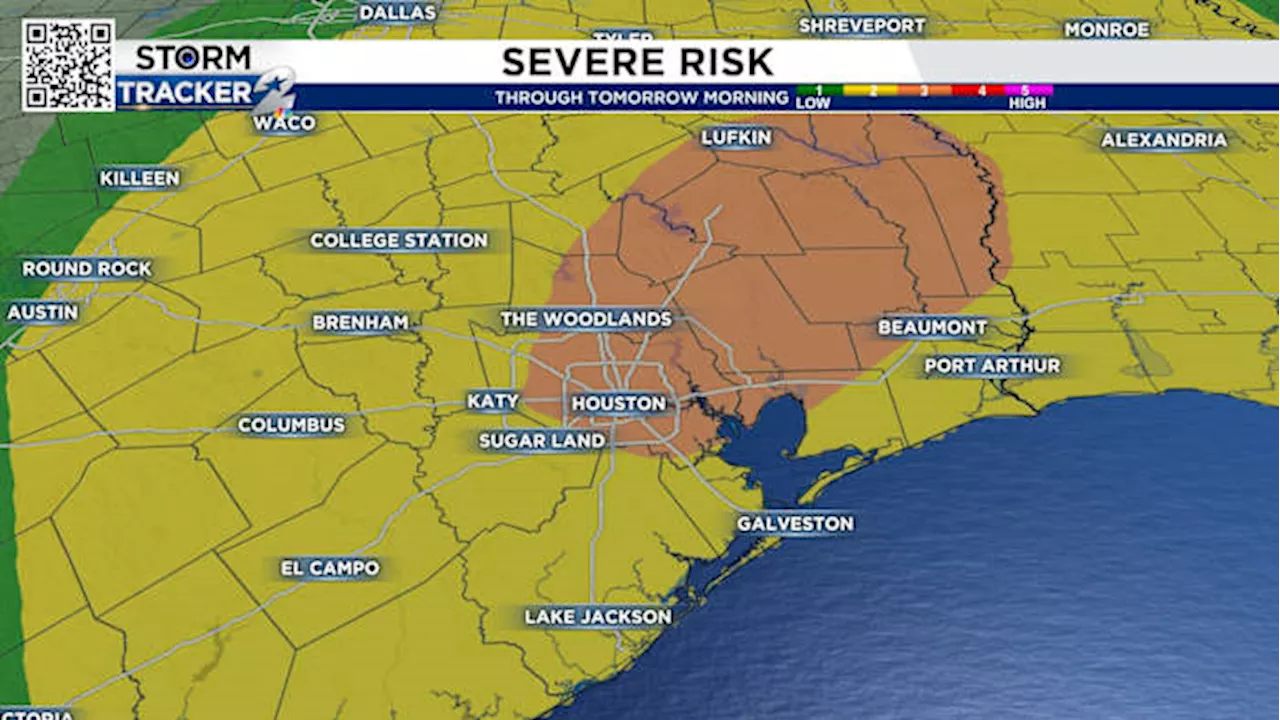 Strong to severe storms expected to pound across SE Texas this afternoon