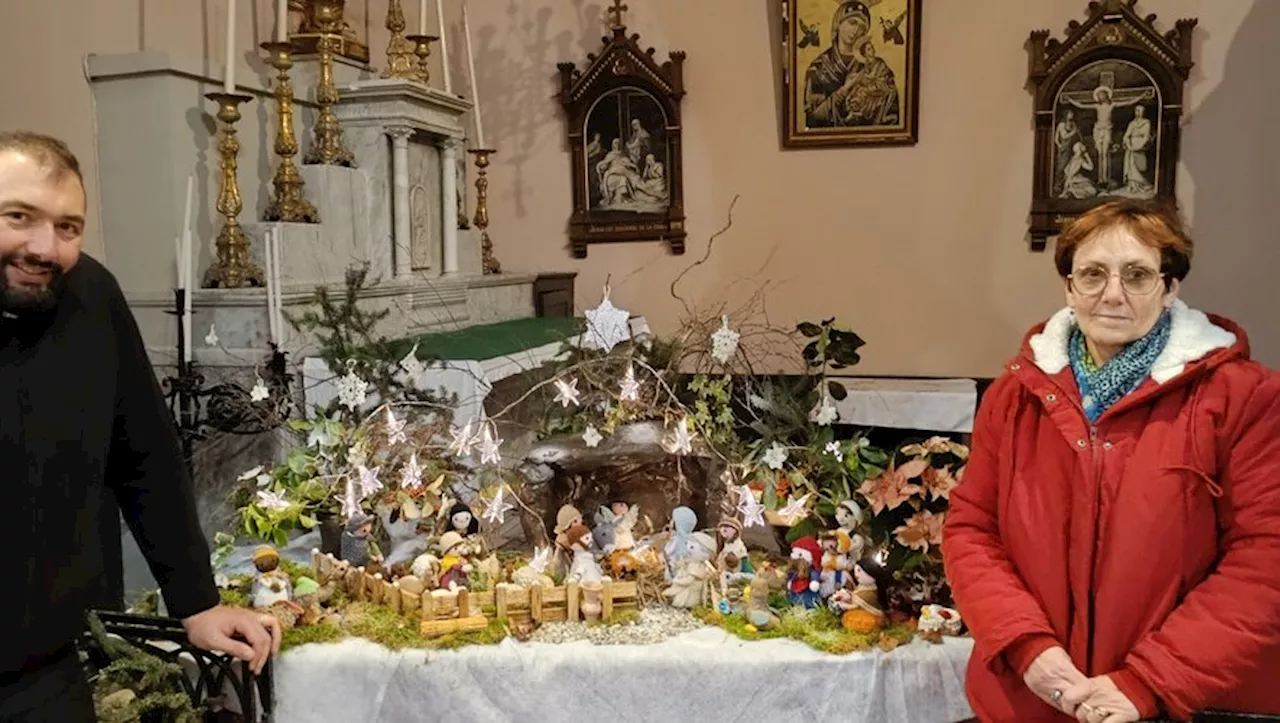 Elle réalise une crèche en crochet qui attire de nombreux visiteurs à l’église de Mazères