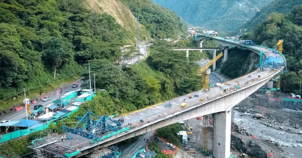 Así avanza el viaducto de la vía Bogotá-Villavicencio