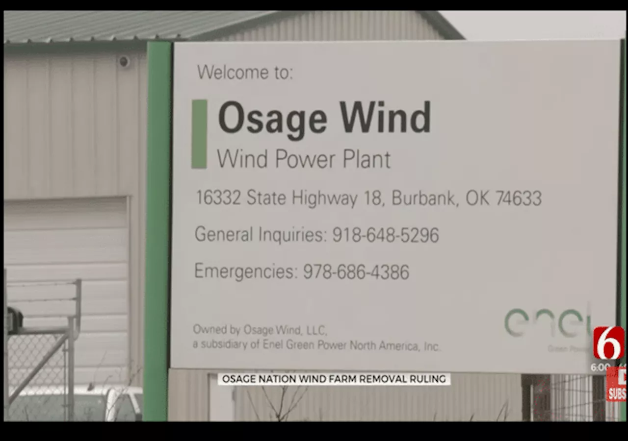 European Energy Firm Ordered to Remove 84 Wind Turbines from Osage Lands In Oklahoma