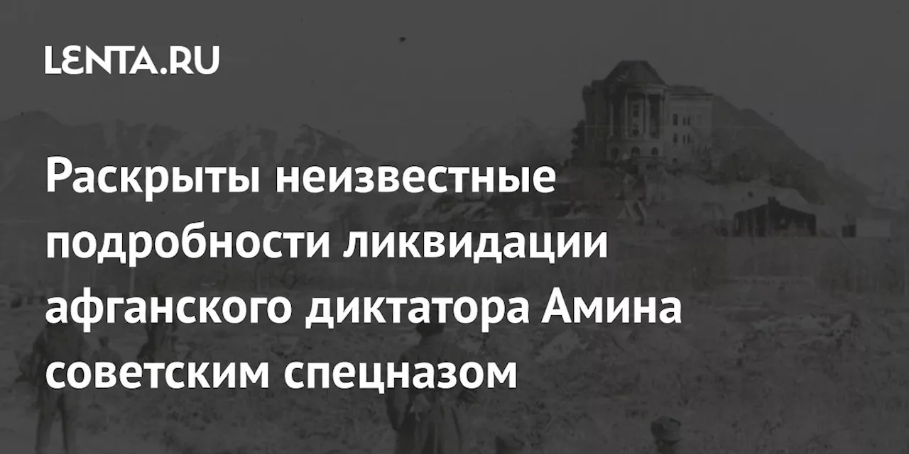 Раскрыты неизвестные подробности ликвидации афганского диктатора Амина советским спецназом