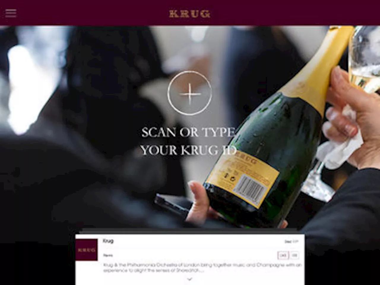 Krug Champagne Unlocks Bottle Histories with New App