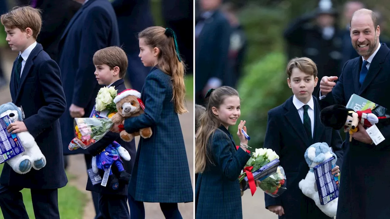 Prince Louis, Princess Charlotte, and Prince George Were Showered With Gifts by Royal Fans in Sandringham