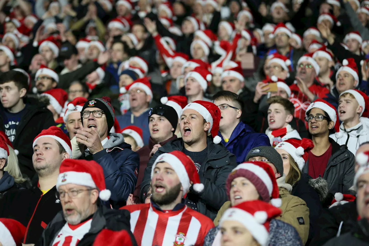 FC Southampton-Fans feiern Boxing Day in der Premier League