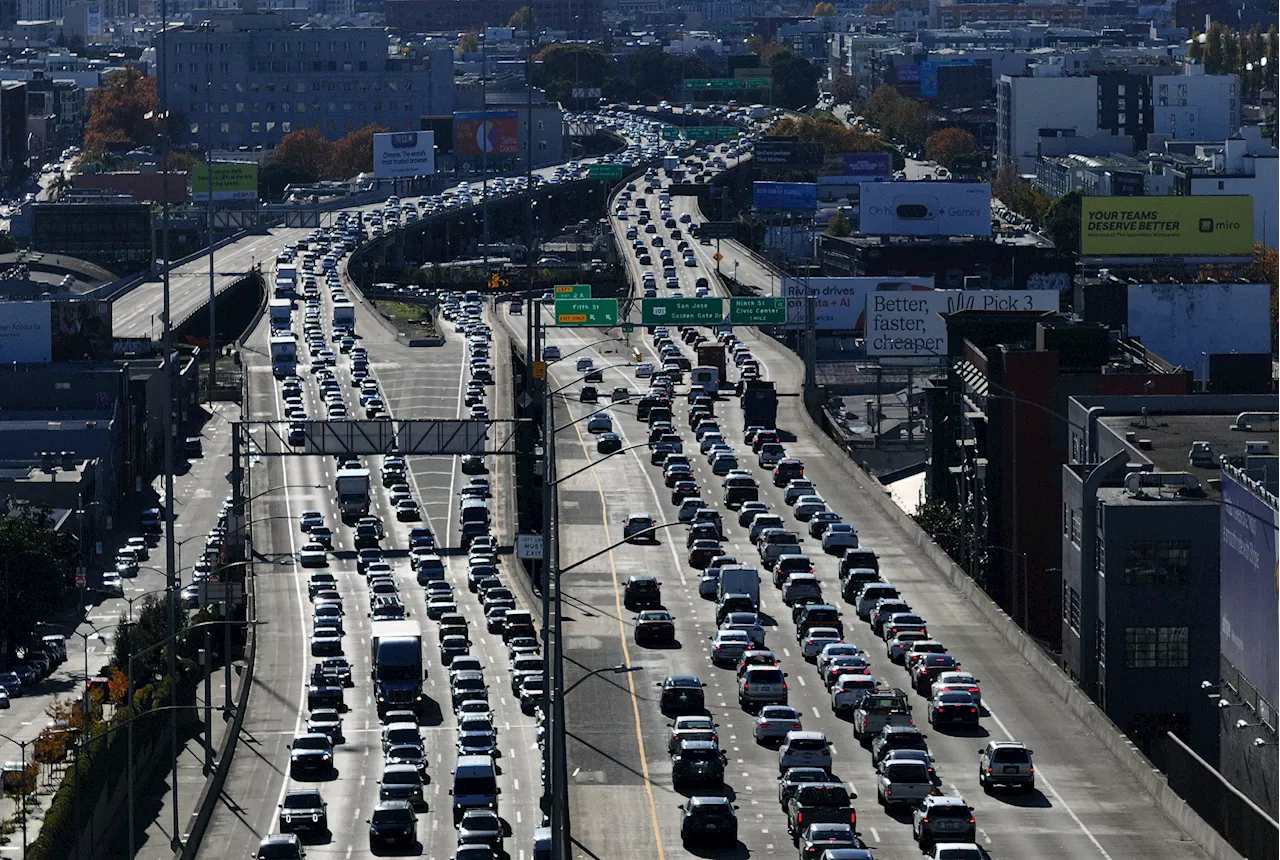 Large Sinkhole Swallows Part of Highway During Rush Hour