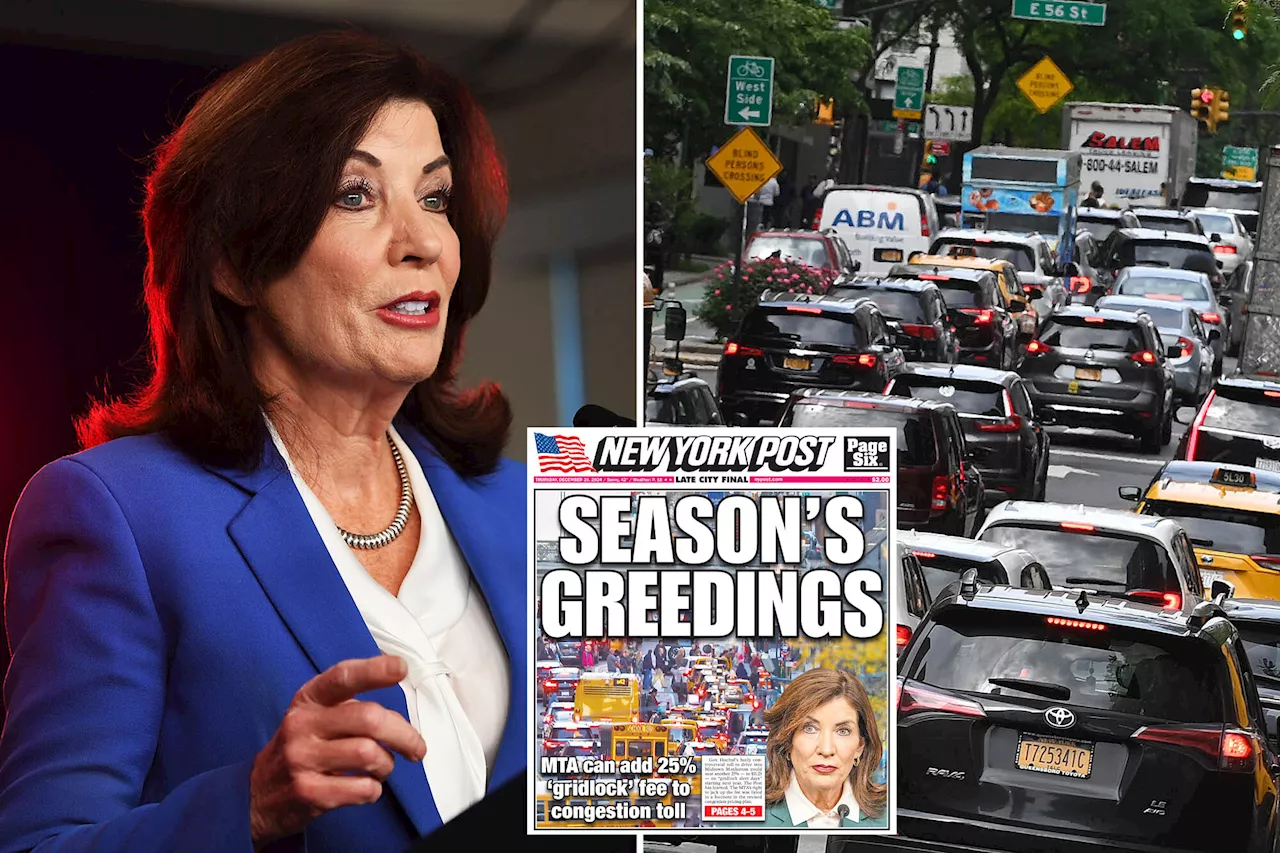 Hochul puts brakes on congestion toll's extra 'surge-pricing' squeeze after fierce backlash