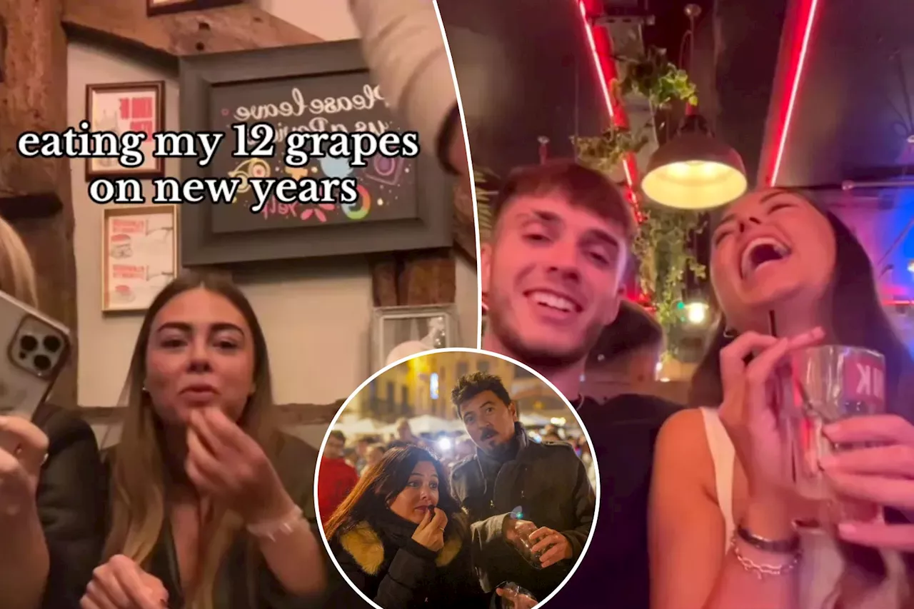 Lonely singles claim 'grape theory' tradition as perfect New Year's Eve hack to find love