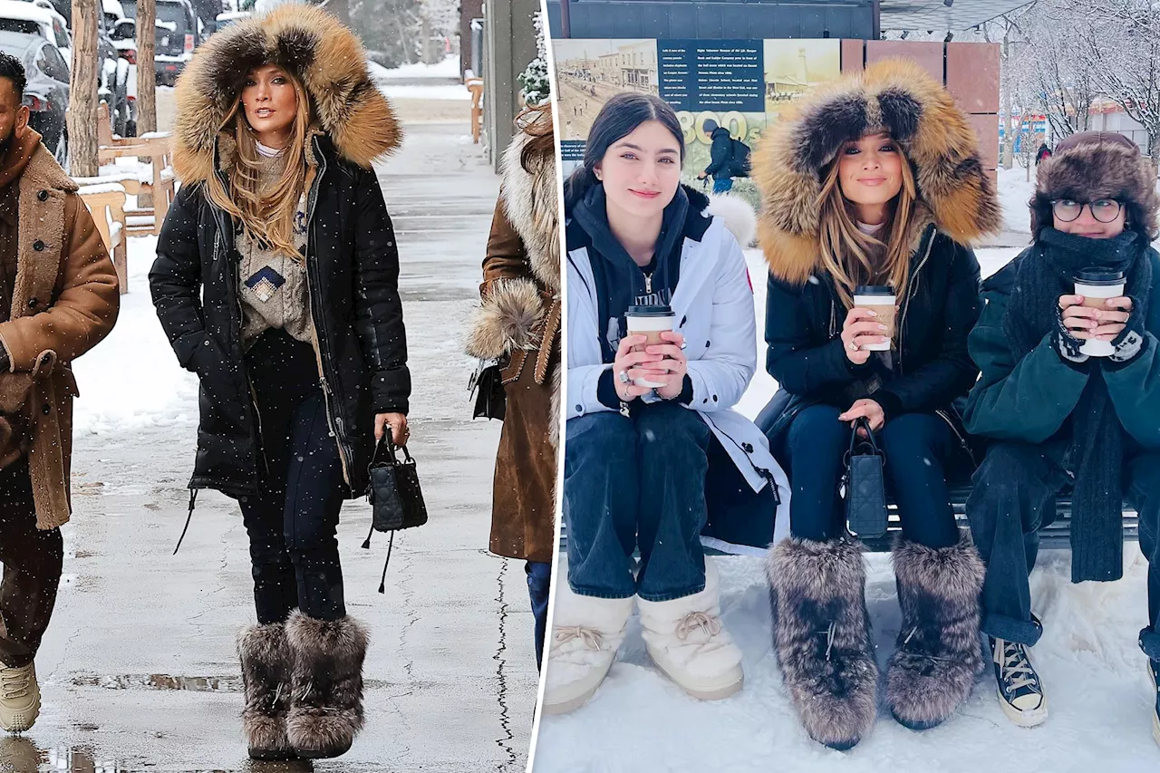 Jennifer Lopez bundles up in $4K Chanel sweater and fur boots for Christmas in Aspen