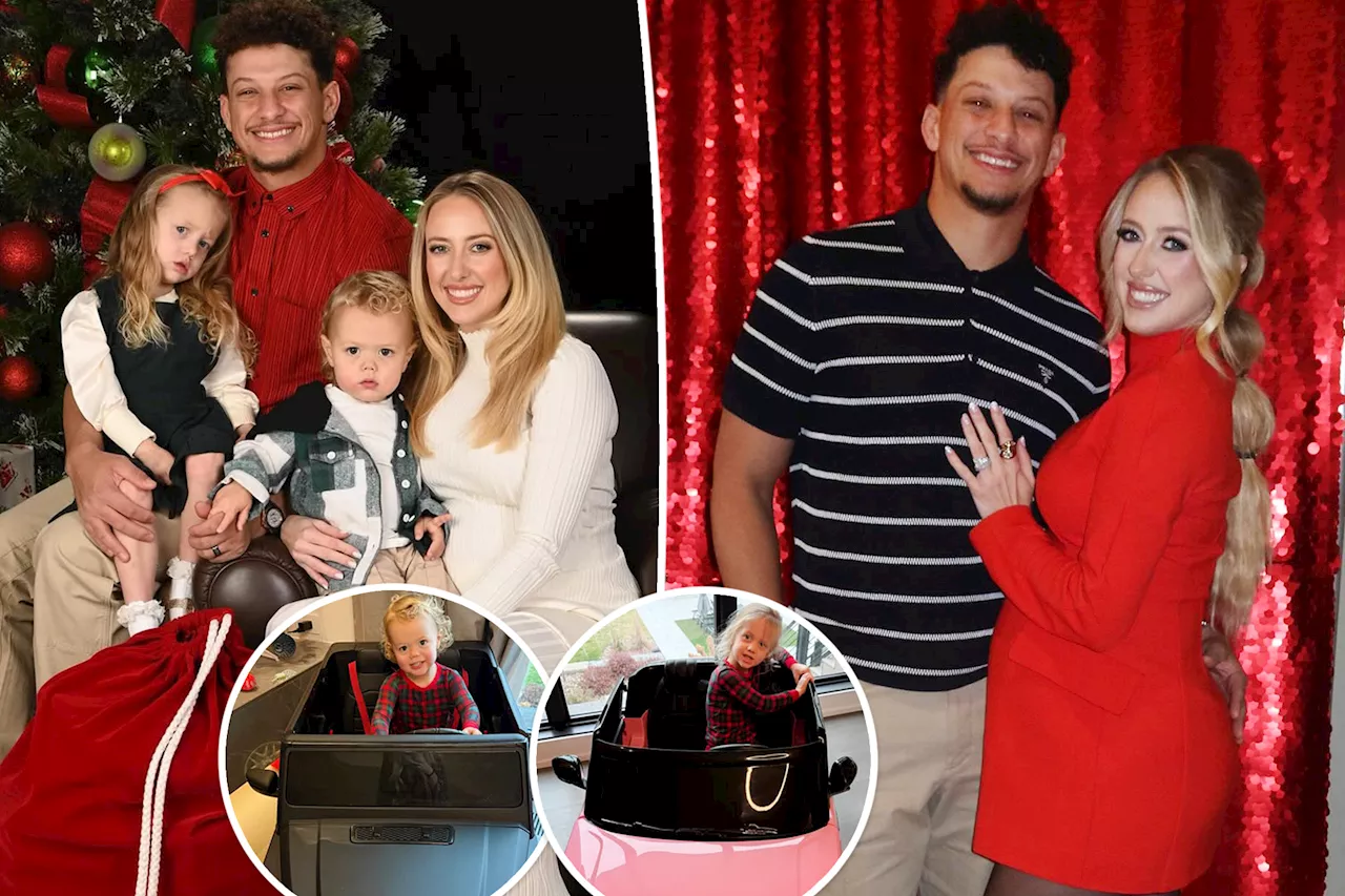 Patrick and Brittany Mahomes gift kids luxury toy cars for Christmas ahead of baby No. 3