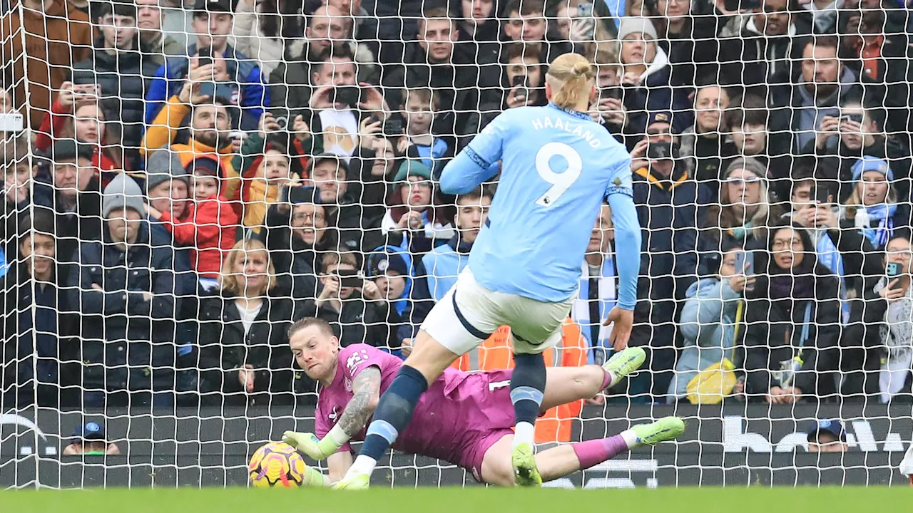 Manchester City-Everton: 'Haaland, 55% à droite', Pickford refait le coup de la gourde sur penalty