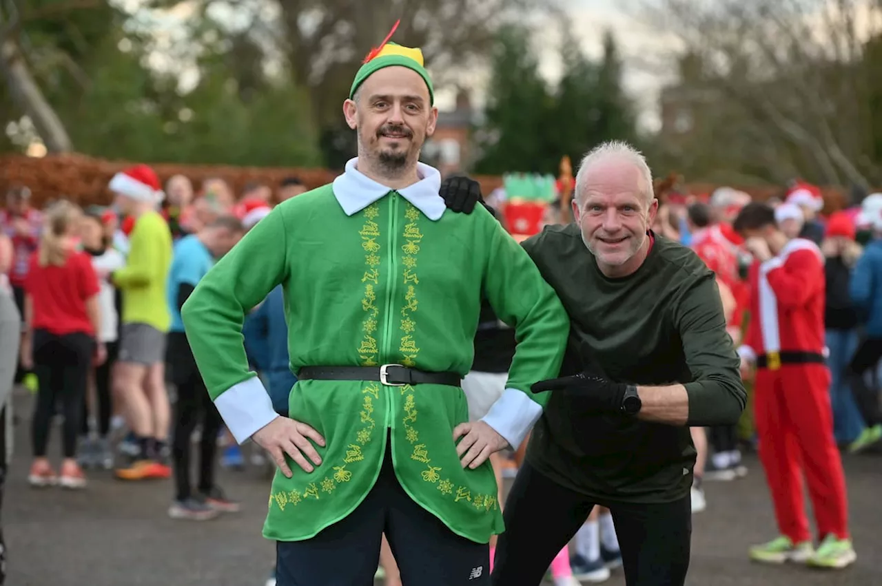 Watch: Hundreds of Christmas Day runners spotted in Shropshire, including turkeys, Santa and festive trees