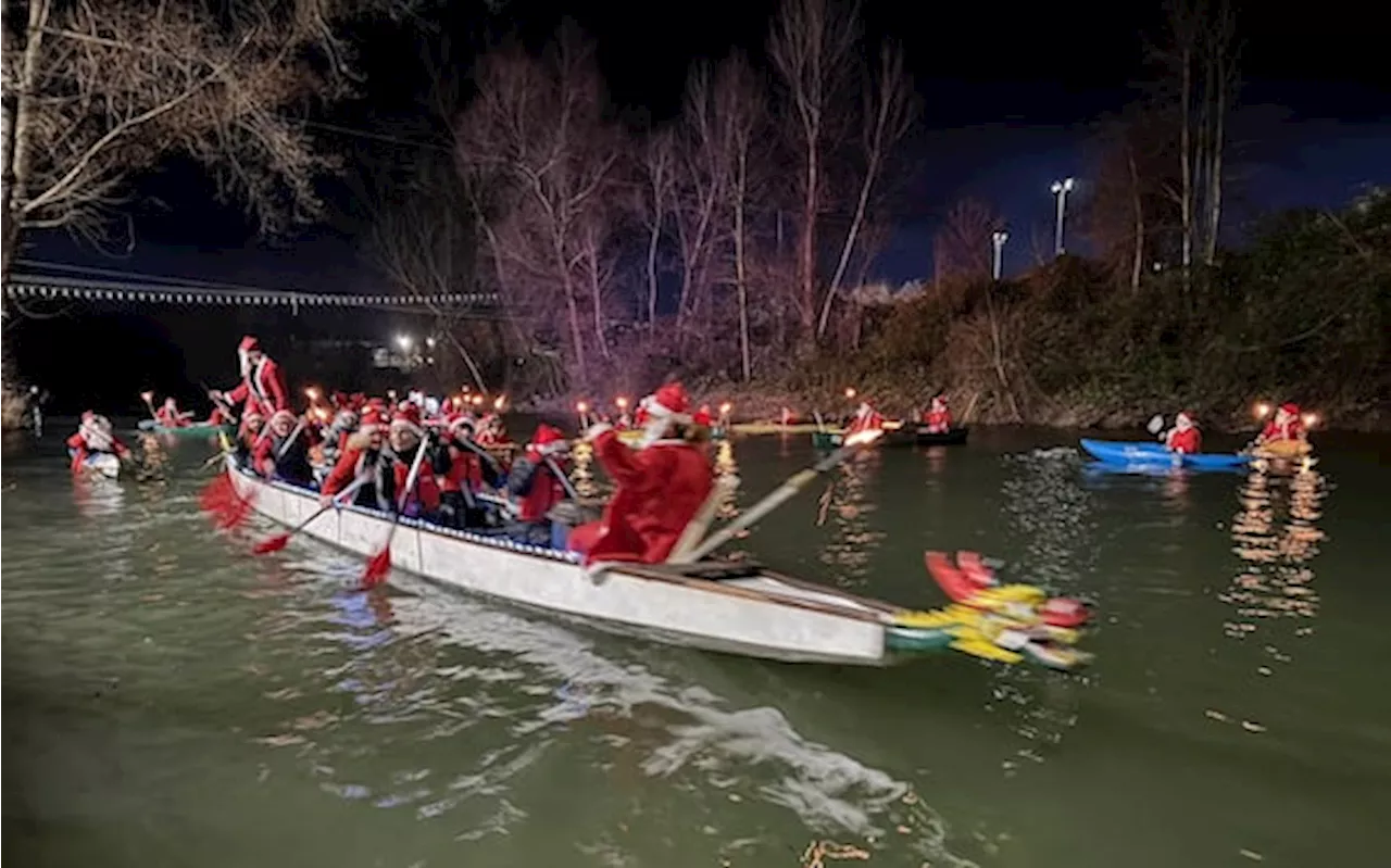 Babbo Natale in Canoa a Città di Castello