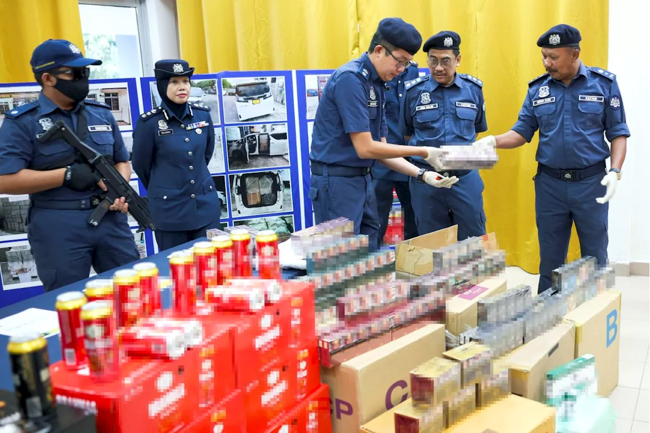 Customs Seizes Over RM1.6 Million in Smuggled Cigarettes and Alcohol