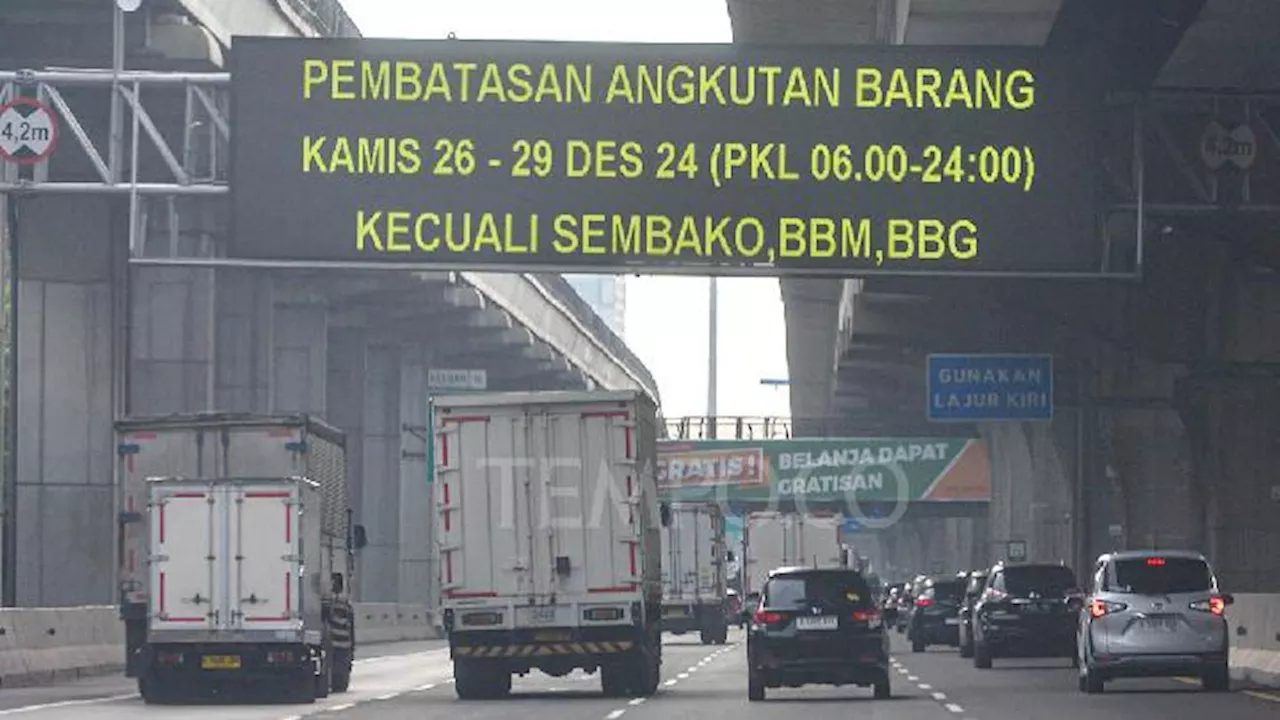 Pembatasan Angkutan Barang di Tol Selama Nataru 2024/2025