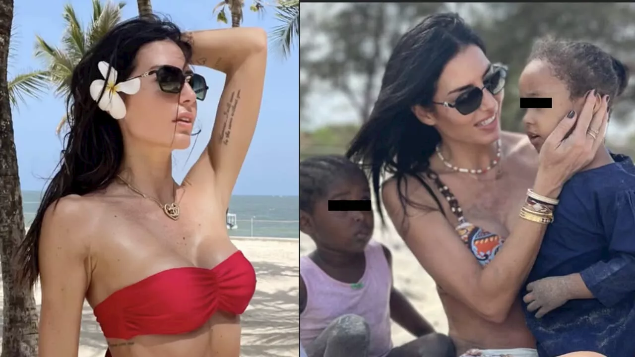 Elisabetta Gregoraci critica per post natalizio con bambini africani