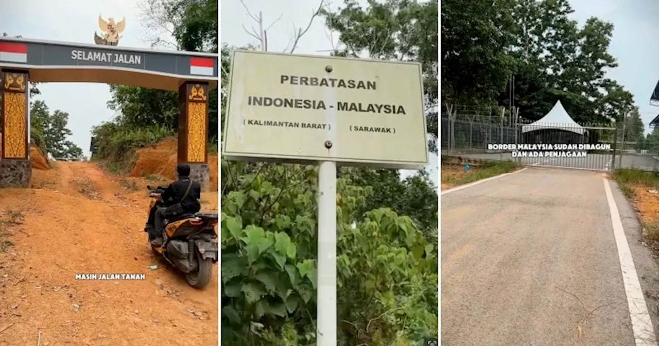 Indonesian Man Shows The Stark Difference In Road Quality Between Malaysia & Indonesia At The Border