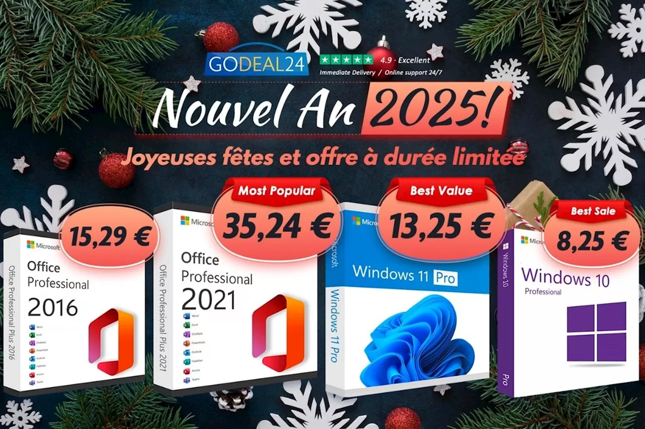 Soldes du Nouvel An Godeal24: Profitez de Réductions Incroyables sur Windows et Office