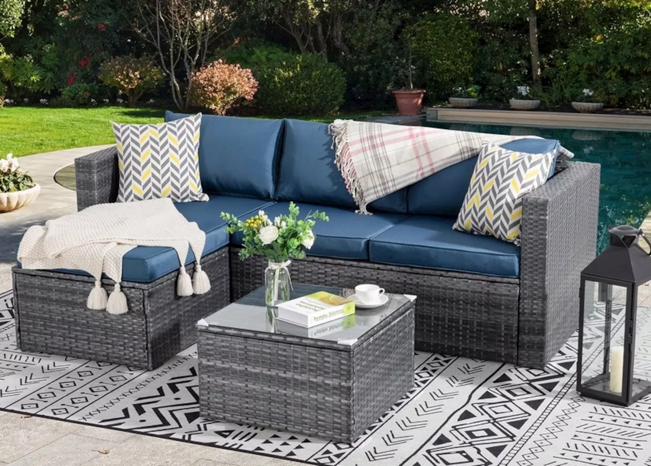 Walsunny Outdoor Furniture Sectional Set on Sale for $199.99