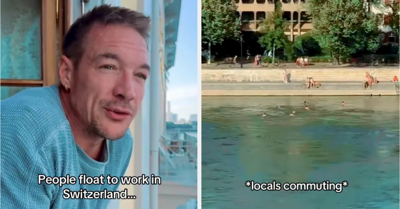 Diplo Amazes at Swiss Commuters Who Float to Work