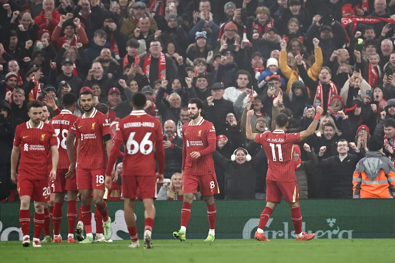 Liverpool es “campeón de invierno” en la Premier League: sin Luis Díaz venció al Leicester City