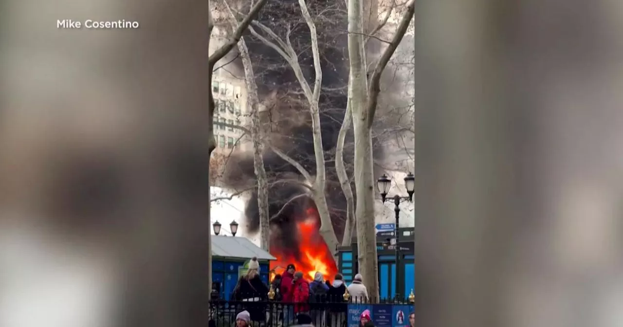 Fire Damages Bryant Park Holiday Market