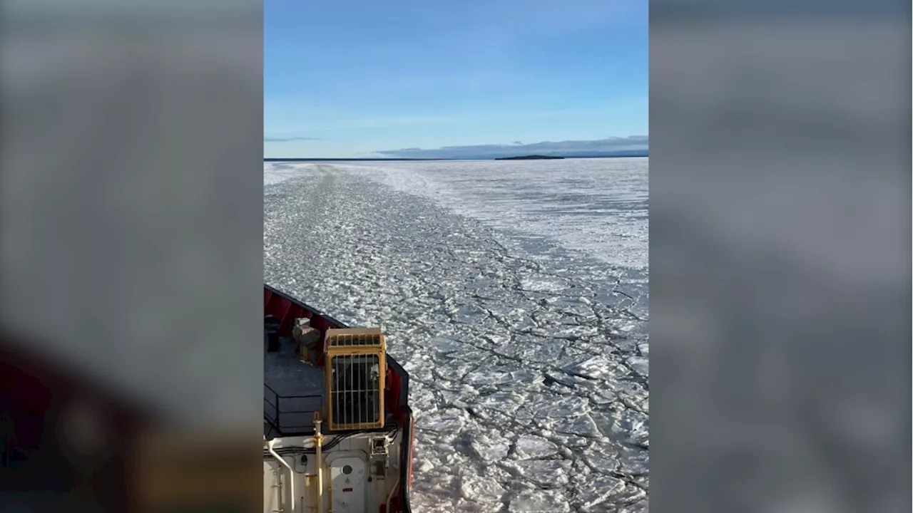 Canadian Icebreaker Assists Ferry in Labrador