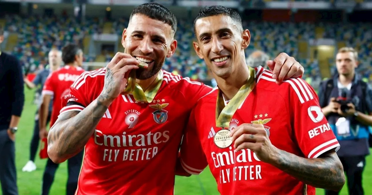 La travesía de Di María y Otamendi, entre las Fiestas en Argentina y los partidos del Benfica