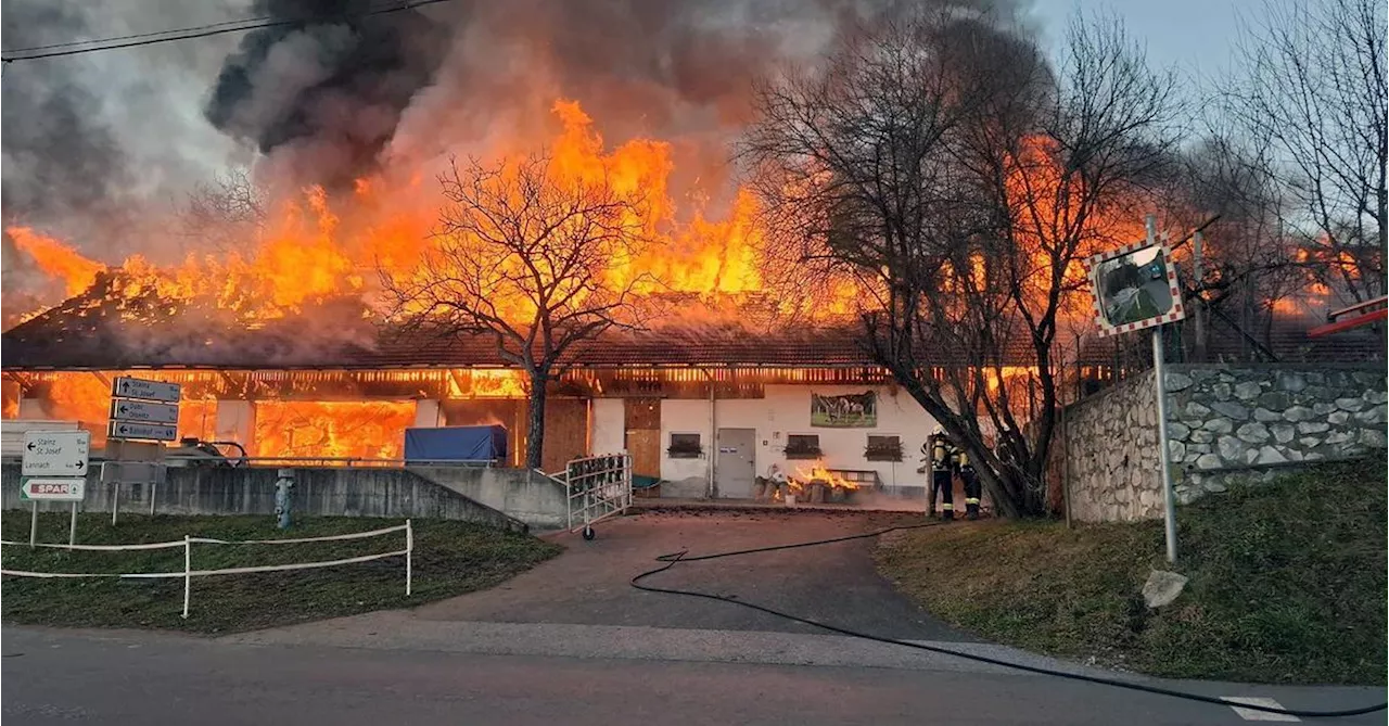 Brand in Wirtschaftsgebäude in Lannach