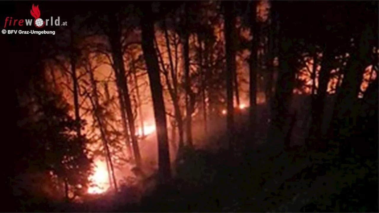 Waldbrand in Semriach: Feuerwehr kämpft gegen Flammen