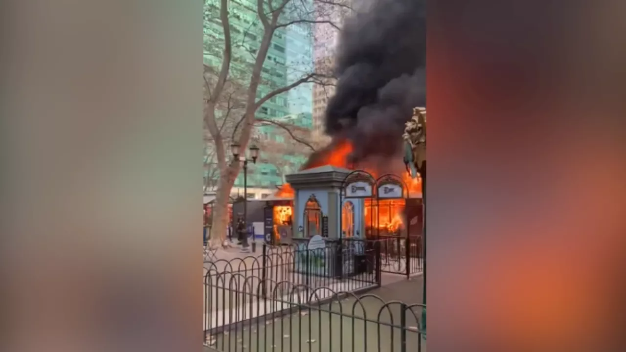 Patrons report fire at Bryant Park Holiday Market