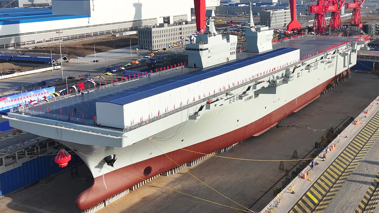 China Launches World's Largest Amphibious Assault Ship