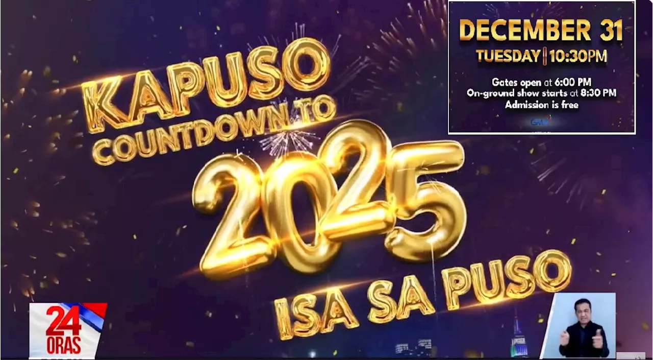 Mga Kapuso star na masisilayan sa 'Kapuso Countdown to 2025' sa SM Mall of Asia, alamin