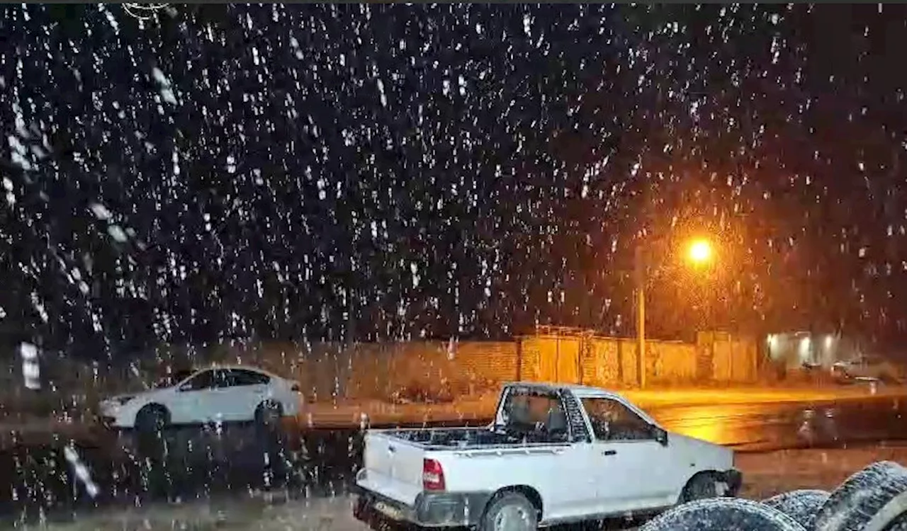 همدان: بارش برف و باران در گردنه‌ها و محورهای کوهستانی