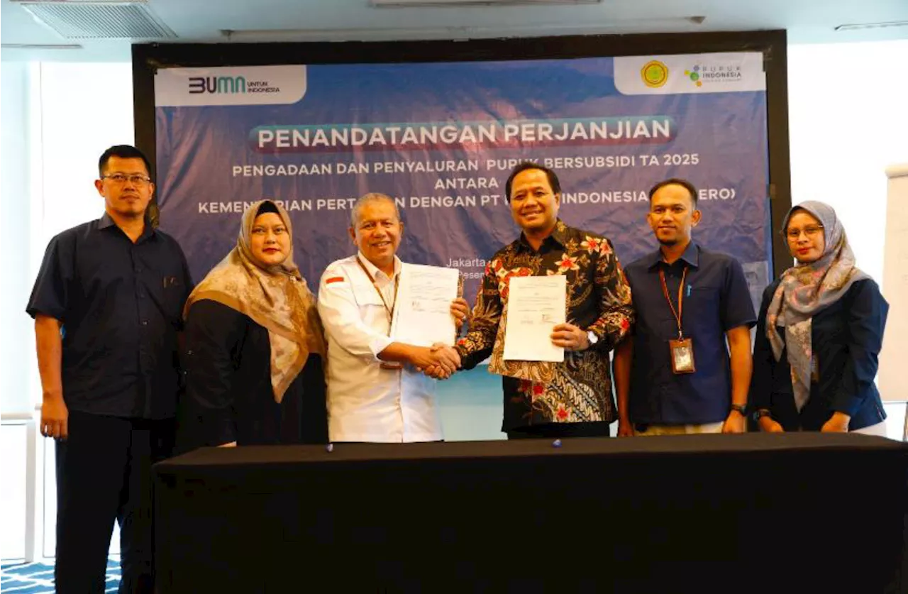 Kementan-Pupuk Indonesia Teken Kontrak Pengadaan dan Penyaluran Pupuk Subsidi di 2025