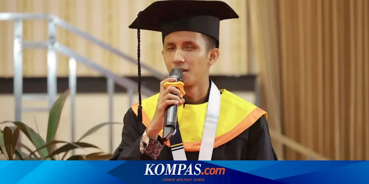 Kisah Alfian, Mahasiswa Tunanetra Anak Tukang Tambal Ban Lulus S2 Unair