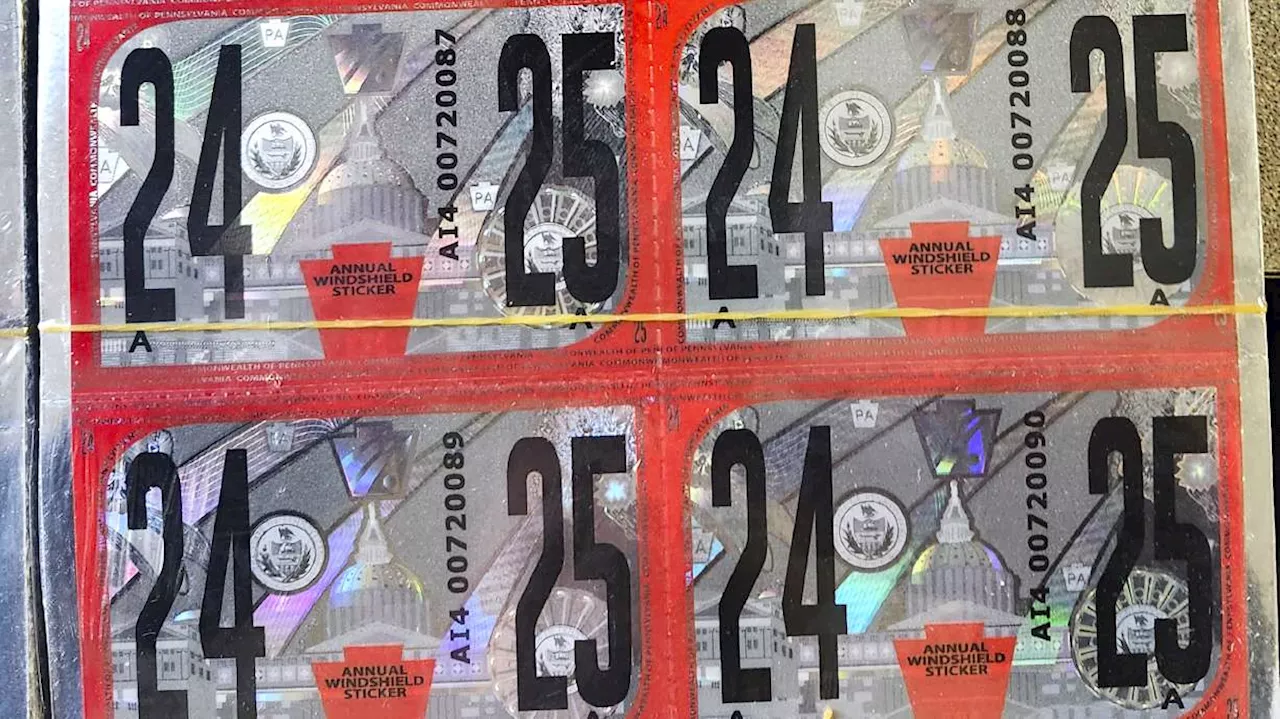 20,000 Counterfeit Pennsylvania Inspection Stickers Seized