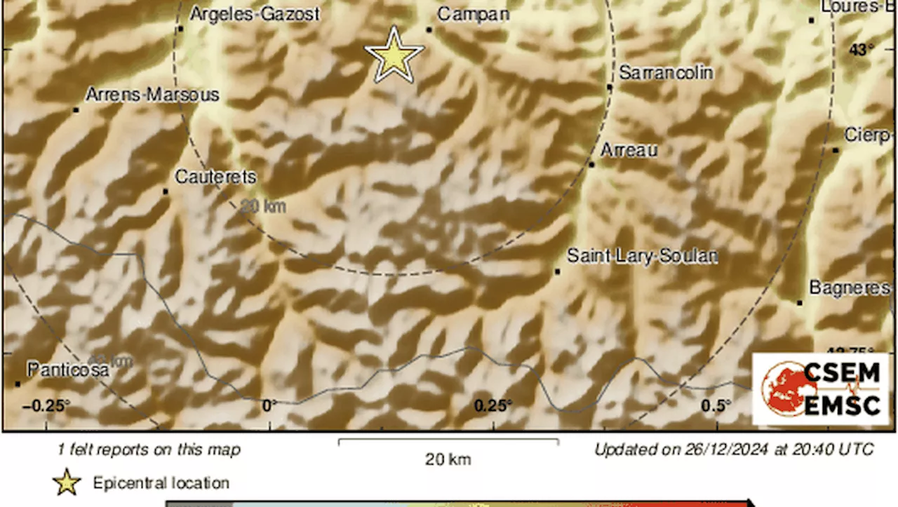 La terre a encore tremblé dans les Hautes-Pyrénées, pour la troisième fois en deux jours