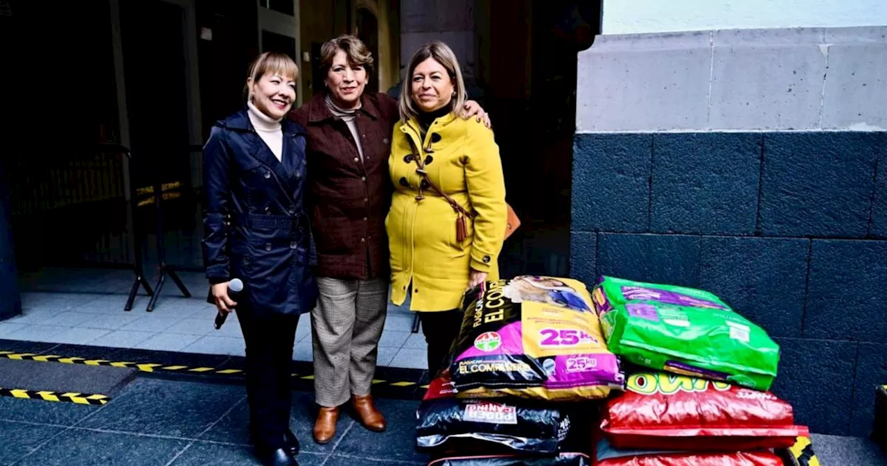 Delfina Gómez entrega 8 toneladas de alimento tras ‘Colecta de amor por los que no tienen voz’