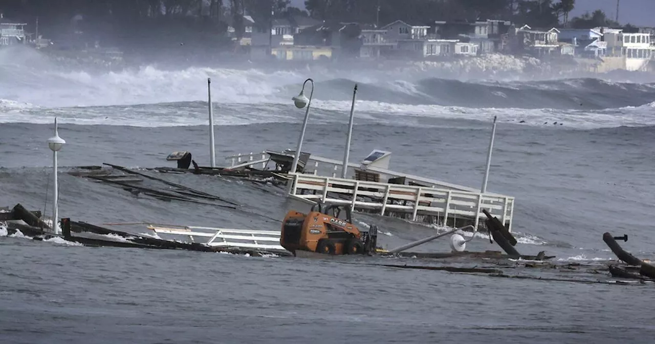 Santa Cruz Wharf Battered by Powerful Waves, Raising Concerns About Climate Change