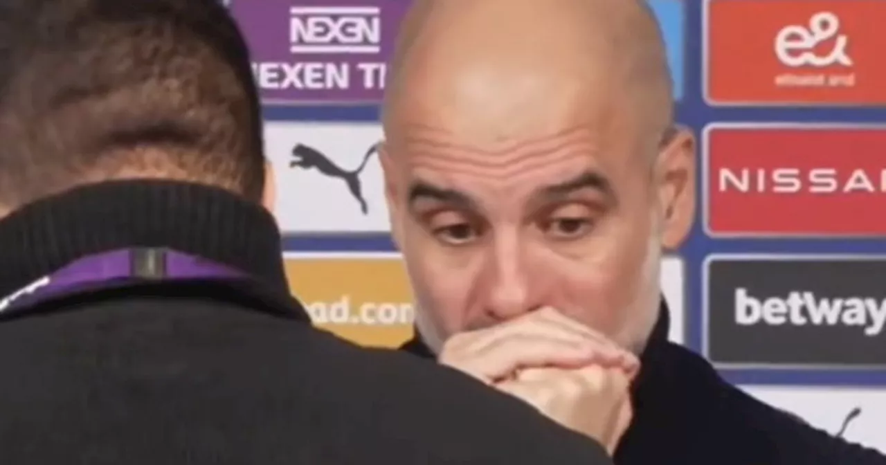 Pep Guardiola spaventa in conferenza stampa: sguardo perso nel nulla, un video sconcertante