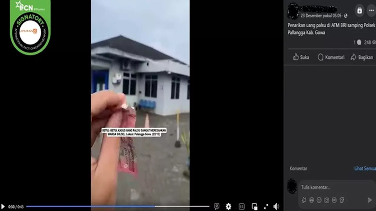 Kabar Uang Palsu ATM Gowa Beredar, Benarkah?