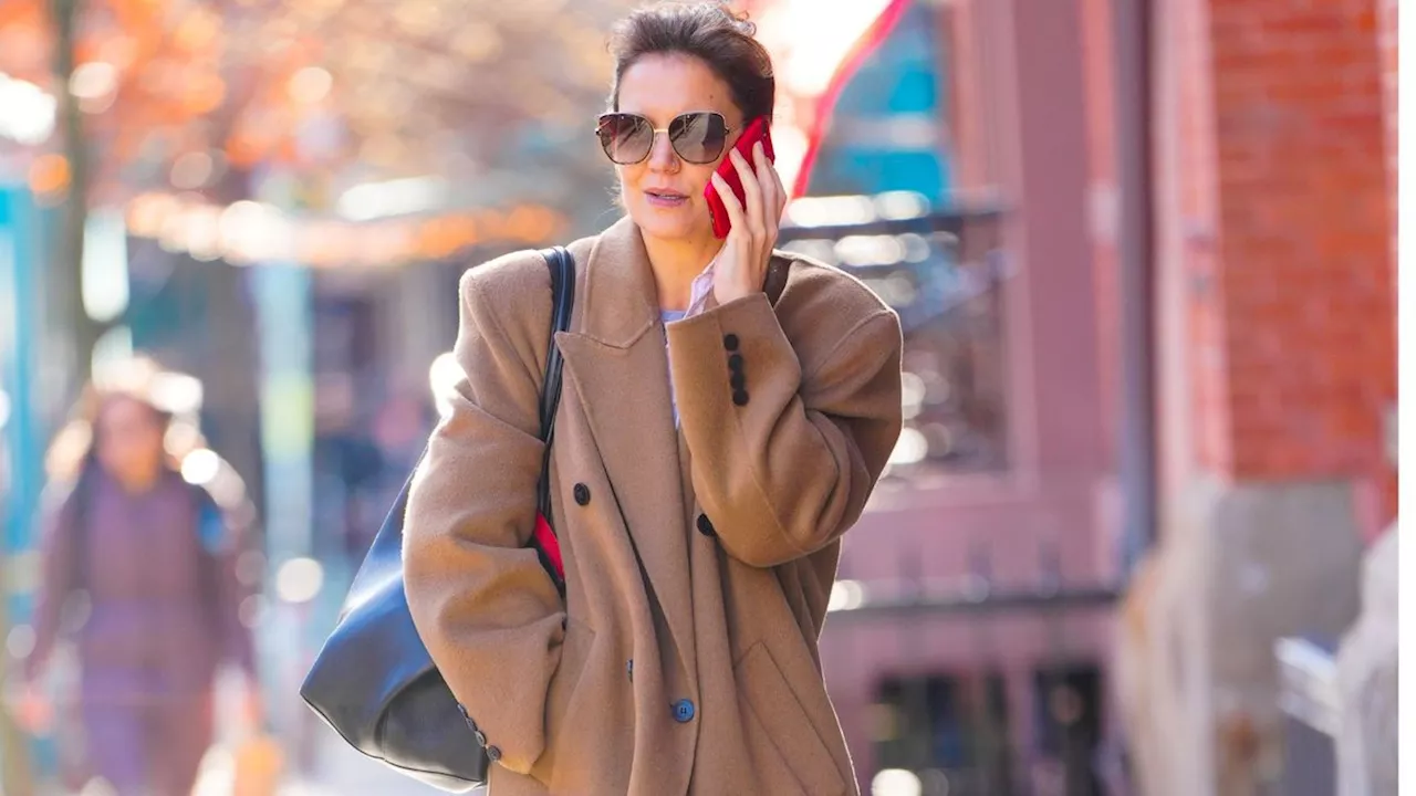 Katie Holmes's Love Story With The Gaia Coat Continues