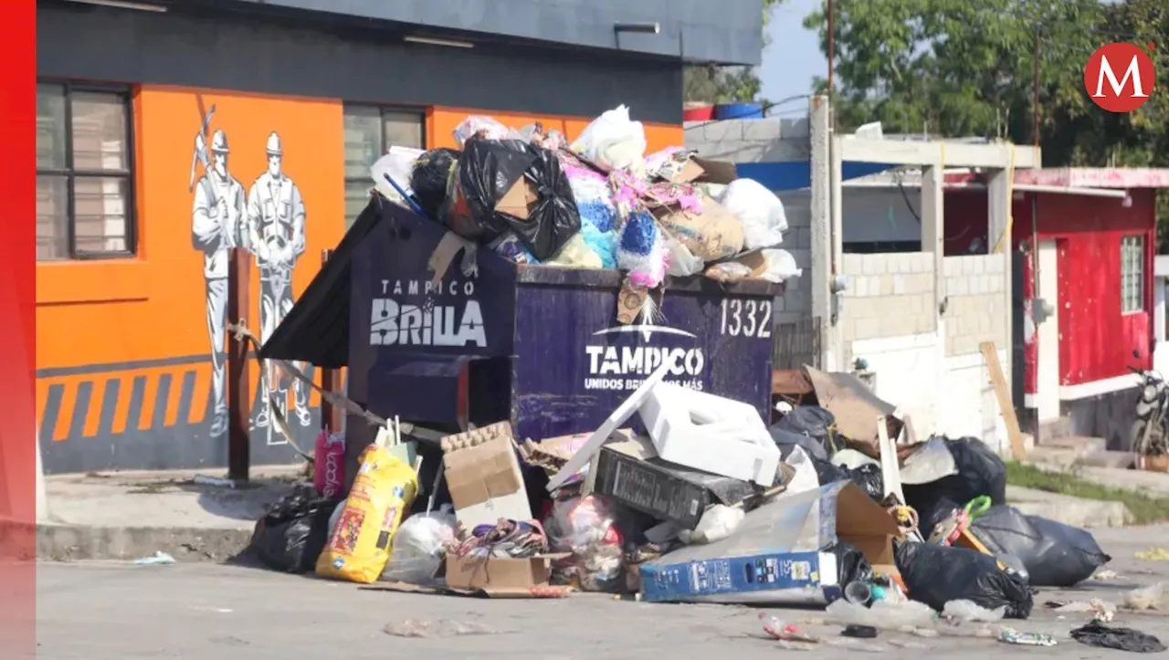 Navidad satura contenedores de basura en Tampico